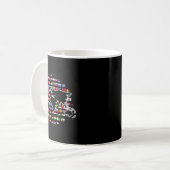 世界旅行地図 世界地図 国旗 コーヒーマグカップ (正面左)