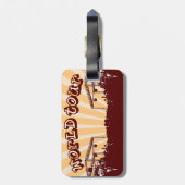 世界旅行旅行ラベル ラゲッジタグ (裏面縦)