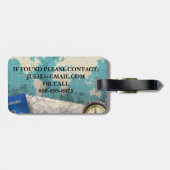 世界旅行紙、地図及びコンパスの荷物のラベル ラゲッジタグ (裏面横)