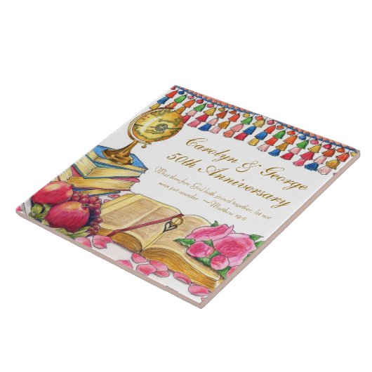 世界旅行結婚式/記念日のタイル タイル (側面)