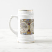 世界旅行者のヴィンテージの地図 ビールジョッキ (左)