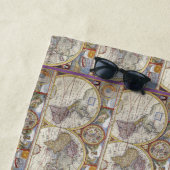 世界旅行者のヴィンテージの地図Thunder_Cove ビーチタオル (インサイチュ)