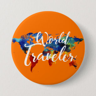 世界旅行者ボタン 缶バッジ