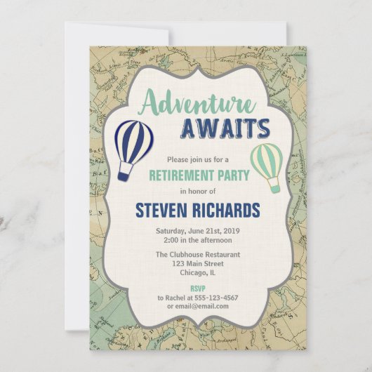 世界旅行者マップ冒険が引退を待つ 招待状 (正面)