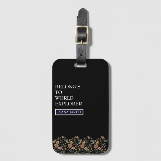 世界旅行者モノグラム フラワーの一部 ラゲッジタグ (正面縦)