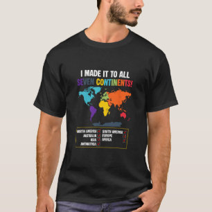 世界旅行者七大陸クラブ地球地図バカンス Tシャツ