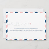 世界旅行者航空郵便 | ブライダルシャワー 招待状 (裏面)