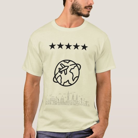 世界旅行者 - 旅の冒険 Tシャツ (正面)