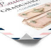 世界旅行航空大学卒業パーティー ネイビーウェルカム ポスター (角)