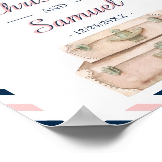 世界旅行航空線ウェディングエンゲージメントウェルカム ポスター (角)