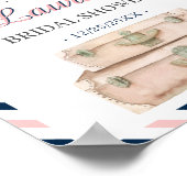 世界旅行航空 ブライダルシャワー ネイビーウェルカム ポスター (角)