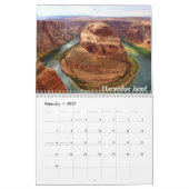 世界旅行 カレンダー (2月 2027)