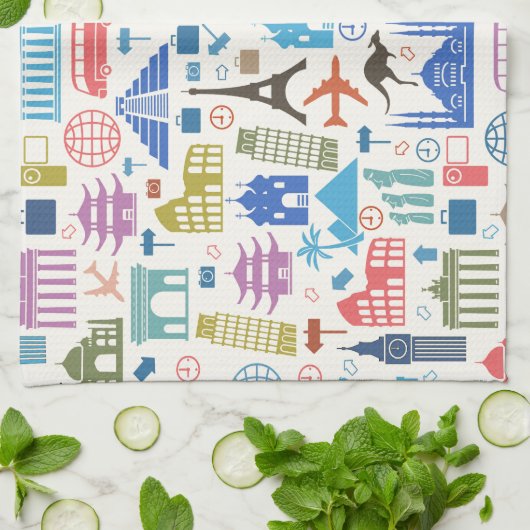 世界旅行 キッチンタオル (折り畳み)