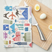 世界旅行 キッチンタオル (四つ折り)