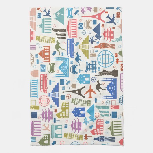 世界旅行 キッチンタオル (縦)