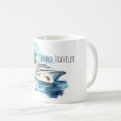 世界旅行 クルーズ船 コーヒーマグカップ (正面右)
