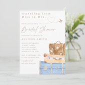 世界旅行 ブライダルシャワーの招待状 招待状 (スタンド正面)