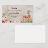 世界旅行 ブライダルシャワー 詳細カード エンクロージャーカード (正面/裏面)