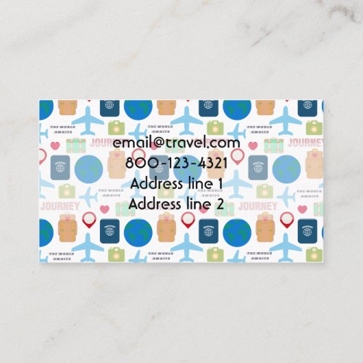 世界旅行 名刺 (裏面)