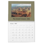 世界旅行Calander カレンダー (1月 2027)
