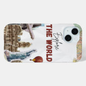 世界旅行iPhone 15ケースを探索 Case-Mate iPhoneケース (裏面 (横))