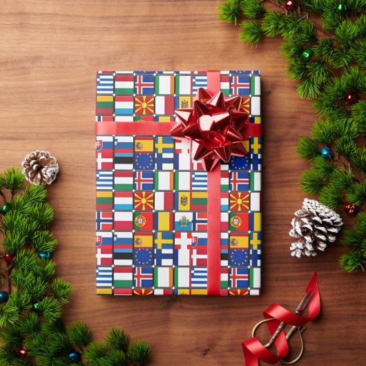 世界旗 ラッピングペーパー (クリスマスギフト)