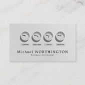 世界時計、ビジネス、および金融 名刺 (正面)