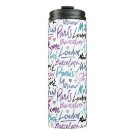 世界書の有名な都市を手に タンブラー