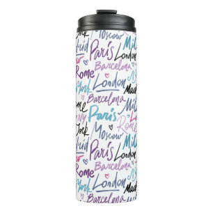 世界書の有名な都市を手に タンブラー