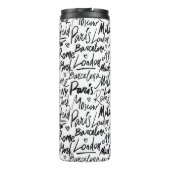 世界書の有名な都市を手に タンブラー (裏面)