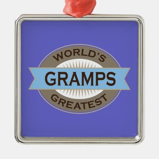 世界最も素晴らしいGramps メタルオーナメント (正面)
