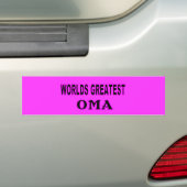 世界最も素晴らしいOMA バンパーステッカー (車上)