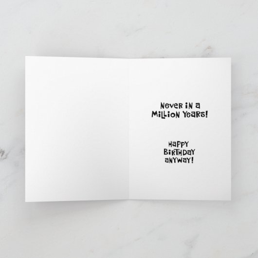 世界最古の誕生日願望 カード (内部)