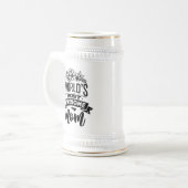世界最多素晴らし母ドイツ白ビールマグ ビールジョッキ (正面左)