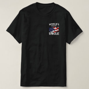 世界最大のおじさんアメリカ国旗の父の日 Tシャツ