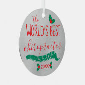 世界最大のカイロプラクターホリー&スパイン メタルオーナメント (正面右)