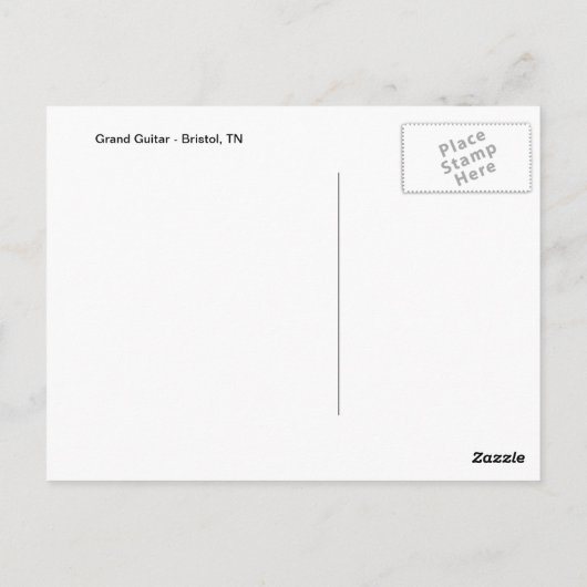 世界最大のギター – ブリストル、TN ポストカード (裏面)