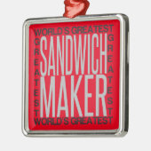 世界最大のサンドイッチメーカー メタルオーナメント (左)