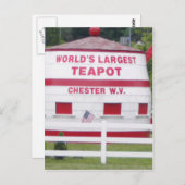 世界最大のティーポット ポストカード (正面/裏面)