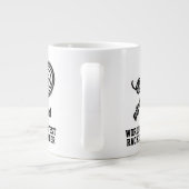 世界最大のテニスラケットのストリンガー ジャンボコーヒーマグカップ (裏面)