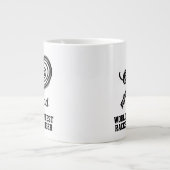 世界最大のテニスラケットのストリンガー ジャンボコーヒーマグカップ (正面)