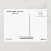 世界最大のトーテムポール ポストカード (裏面)