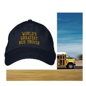 世界最大のバスドライバーの刺繍帽 刺繍入りキャップ