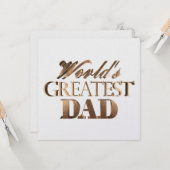 世界最大のパパエレガント文字金ゴールドタイポグラフィ カード (正面/裏面インサイチュ)