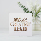 世界最大のパパエレガント文字金ゴールドタイポグラフィ カード (スタンド正面)