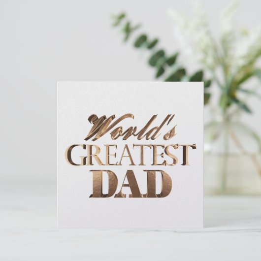 世界最大のパパエレガント文字金ゴールドタイポグラフィ カード (スタンド正面)