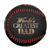 世界最大のパパブエレガントラック金ゴールドタイポグラフィ 野球ボール (正面左)