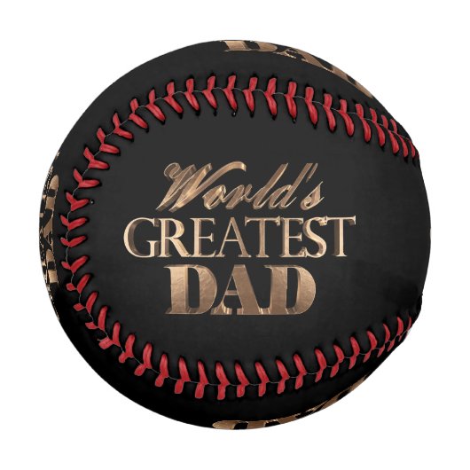 世界最大のパパブエレガントラック金ゴールドタイポグラフィ 野球ボール (正面左)