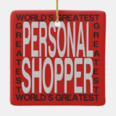 世界最大の個人買い物客 セラミックオーナメント (裏面)