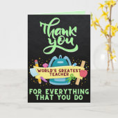 世界最大の先生ありがとう カード (黄色い花)